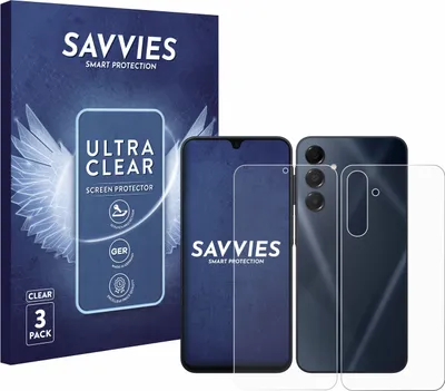 Produktbild von 6x Für Samsung Galaxy A16 4G (Display+Rückseite) Schutzfolie Savvies Displayschutz Display Schutz Folie Klar Transparent