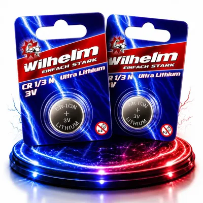 Produktbild von 2 x WILHELM 1/3N 3V Photo Lithium CR1/3N DL1/3N Blister
