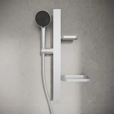 Produktbild von Ideal Standard Alu+ Brausekombination mit 2 Funktions-Handbrause und 2 Ablagen