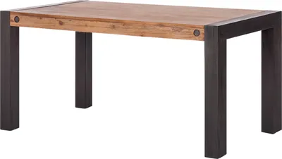 Produktbild von home24 Esstisch mit Ausziehfunktion - Akazie Massiv / Metall