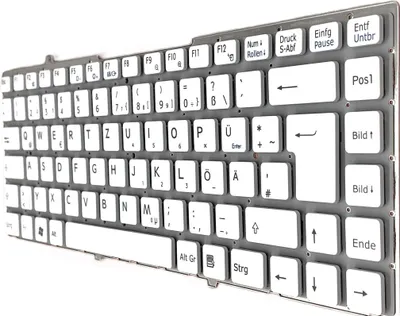 Produktbild von DEUTSCHE - Weiß ohne RahmTastatur für Sony Vaio VGN-FW31ZJ , VGN-FW32J