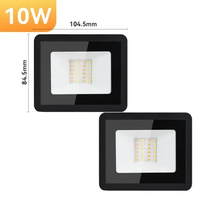 Image de Projecteurs LED - Applique murale extérieure - 10 W, lot de 2 - 220 V AC - Étanchité IP66 - Aluminium - Pour une utilisation extérieure