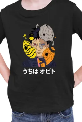 Produktbild von Kinder T-Shirt Naruto Obito Uchiha 02, 9-11 Jahr - 140 / Schwarz