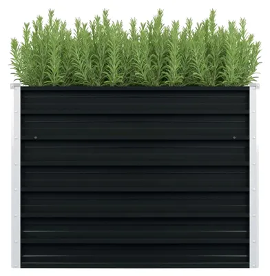 Produktbild von Hochbeet Anthrazit 100x100x77 cm aus verzinktem Stahl