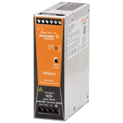 Immagine prodotto di Alimentatore WEIDMÜLLER 3ph, 22-28VDC (potenziometro), 5A