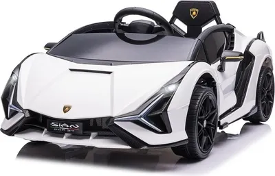Produktbild von Fortuna Lai Kinderfahrzeug 12V 2 Fahrmodi Lamborghini SIAN SUV-Auto-Spielzeug Elektroauto mit Fernbedienung Musik(MP3/USB) Licht 37-60 Monate Metall Weiß 108 x 62 x 40 cm