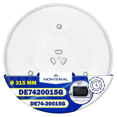 Mikrowellenteller Ø 318 mm, Glas, mit 3 Halterungen, Ersatzteil