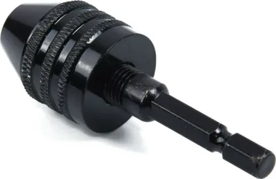 Produktbild von Trade-Shop Mini Bohrer Adapter Bit Bohrfutter / 0,6-8mm Spannweite / Sechskantaufnahme 6,35mm Schaft 1/4" HEX / für Akkuschrauber mit Bit-Aufnahme