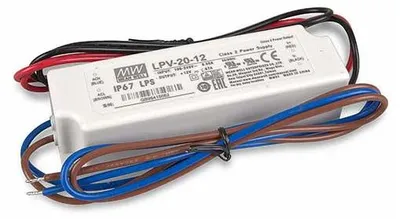 Immagine prodotto di Meanwell LPV-20-12 Alimentatore switching a uscita singola 12V 20W 1,67A impermeabile IP67