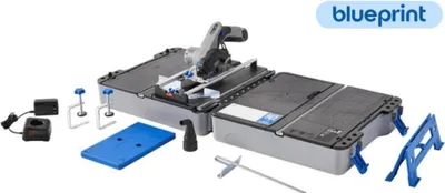 Produktbild von DREMEL® Blueprint Mobile Sägestation Akku-Kreissäge + Sägetischkoffer