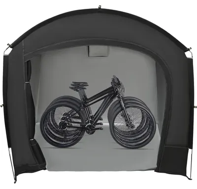Obrázek produktu pro Přístřešek na kolo Stan na kolo - 220 x 150 x 185 cm - Černá - Pro 1 až 4 kola