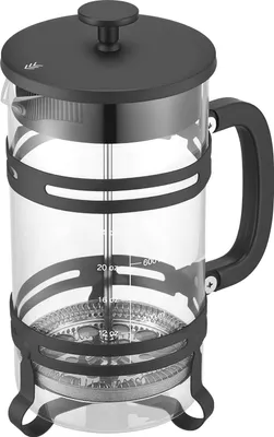 Produktbild von SucceBuy French Press Kaffeemaschine, 1 L Kaffeepresse aus Borosilikatglas mit Edelstahlfilter, Teebereiter für Camping, Reisen, Küche und Restaurant, Kaffeezubereiter Schwarz