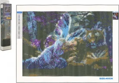 Obrázek produktu pro Diamantový obrázek Motýlí víla 40x30cm s doplňky