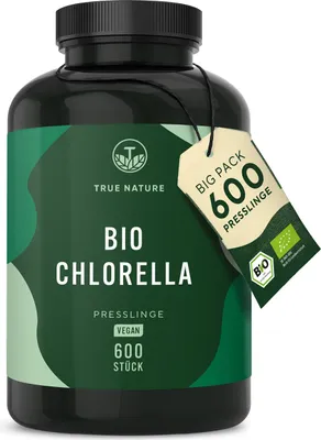 Produktbild von Chlorella Tabletten, 600 Presslinge, Chlorophyll & Carotinoide, TRUE NATURE®
