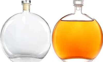 Produktbild von 2x 0,5L Flasche mit Verschlüss- Glasfass Likörflasche Essig-Ölflasche