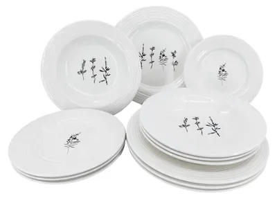 Image de set d'assiettes en porcelaine Croft Wild 12 pièces