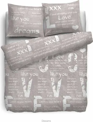 Immagine prodotto di HnL Renforcé biancheria da letto reversibile Dreams Taupe 135x200 + 80x80 cm
