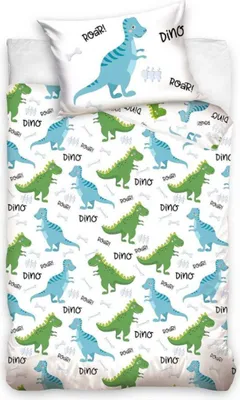 Produktbild von Poszwa na kołdrę Animal Pictures Dino BABY - 100 x 135 cm - bawełna