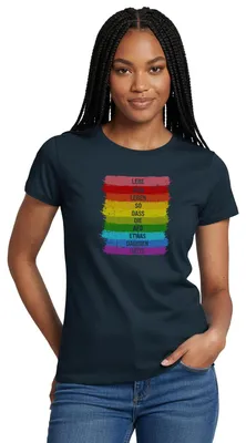 Produktbild von Spreadshirt Lebe So Dass Die AFD Was Dagegen Hätte Regenbogen Frauen T-Shirt, S, Navy