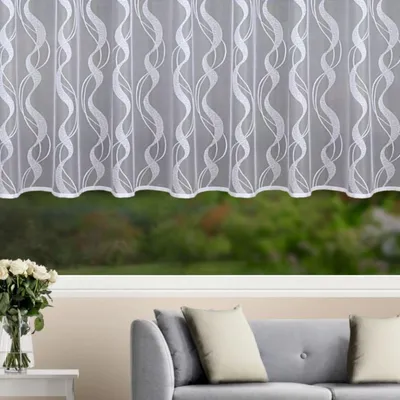 Produktbild von Fertiggardine "Milena" weiß mit Faltenband - Größe (HxB): 145x300cm Farbe: Weiß