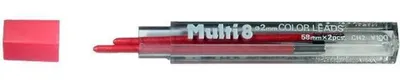 Produktbild von Pentel Feinmine f. PH158 2,0mm, 2 Stück rot