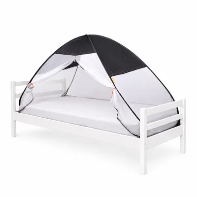 Produktbild von DERYAN Bettzelt Pop-Up Moskitonetz - 200x90cm - Hochwertiges Netz mit 1 mm Maschen - Grau