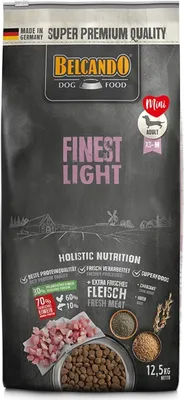 Produktbild von BELCANDO Finest Light – Leichtes Trockenfutter für ältere & wenig aktive Hunde 12,5kg