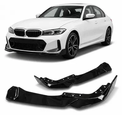 Obrázek produktu pro Přední spoiler, černý, lesklý, kompatibilní s modelem BMW řady 3 G20, facelift 2023
