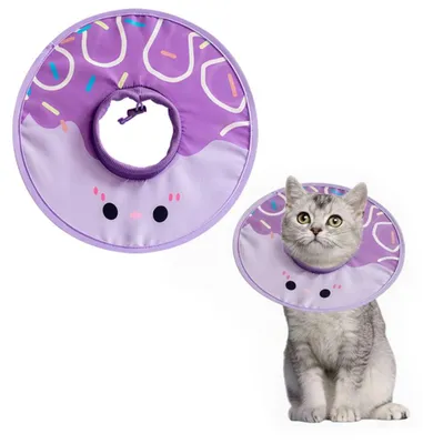 Donut-Halskragen für Katzen, weich, postoperative, Größe L