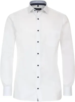 Produktbild von CASAMODA Herren Businesshemd Langarm Kent Modern-Fit Popeline Weiß 43