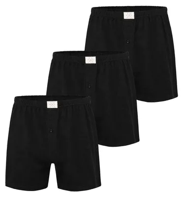Produktbild von MG-1 Herren Boxer Jersey Loose Fit 3-Pack schwarz - Größe XL