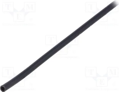 Obrázok produktu pre 10 kusov elektroizolačných hadíc, čierna farba, rozsah teplôt -20 ÷ 125 °C, dĺžka 10 m, typ PVC125-1.5-BK-10