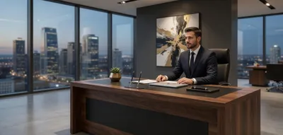 Image de Un élégant bureau en bois pour votre bureau