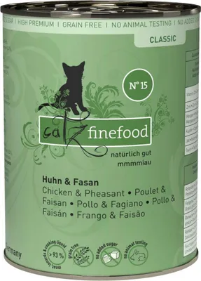 Produktbild von Katzenfeinkost ""Hühnchen & Fasan"" von Catz - Hochwertiges Futter für glückliche Katzen - 400g