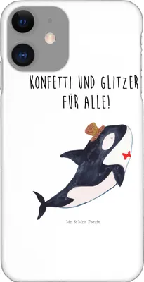 Produktbild von Mr. & Mrs. Panda Iphone 11 Handyhülle Orca Zylinder - Weiß - Geschenk, Hülle, Konfetti, Glückwunsch, Smartphone, Handy Case, Fest, Narwal, Geburtstag, Cover, Meer
