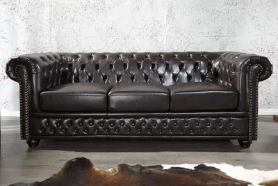 Produktbild von Chesterfield Design Luxus Polster Sofa Couch Sitz Garnitur Leder Textil Neu #255