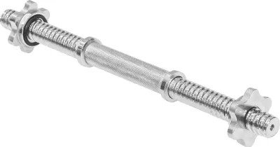Image de Haltère droite courte pour haltères, filetée, pinces, 40cm, 25mm, Rebel