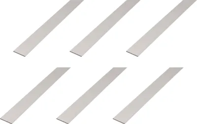 Zdjęcie produktu dla Alberts 6 x płaskownik, aluminium, anodowany na srebrno, 60 x 3 mm, długość 1 m