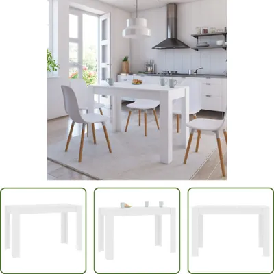 Obrázok produktu pre The Living Store jedálenský stôl biely 120x60x76 cm materiál na báze dreva