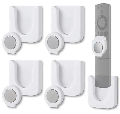 4er-Set magnetische Fernbedienungshalter, selbstklebend, weiß