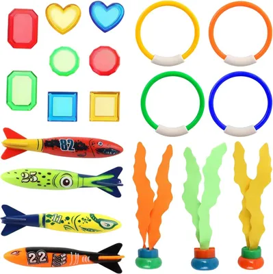 Produktbild von Tauchspielzeug Set, bunte Schätze, für Schwimmbad