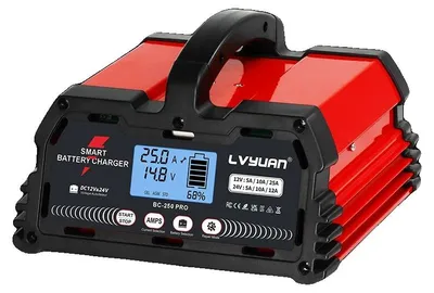 Obrázok produktu pre Nabíjačka batérií, inteligentná, s duálnym napätím, automatické nabíjanie, 12V 5-25A, 24V 5-12A
