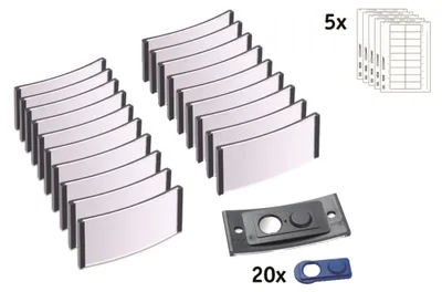 Zdjęcie produktu dla badgepoint Namensschild polar POL30MA02-20DR 70x30mm an 20St.