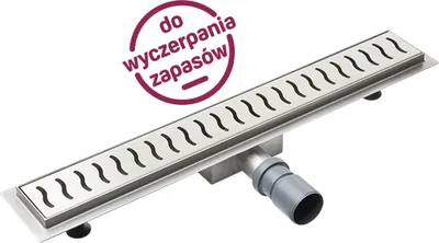 Immagine prodotto di Piletta lineare di design 50 cm in acciaio inox