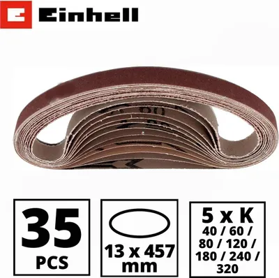 Produktbild von Einhell 35-tlg. Schleifbandset 13 x 457mm Zubehör für Akku-Bandfeile TE-BF 18 L