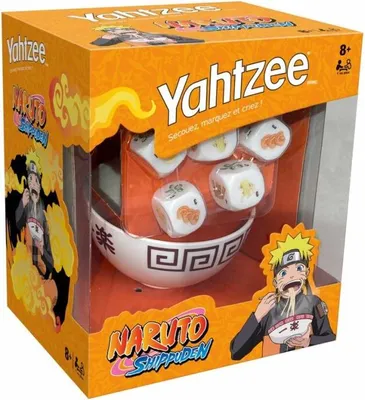 Produktbild von Winning Moves Yahtzee Naruto Shippuden Tischspiel Französische Ausgabe ab 8 Jahren