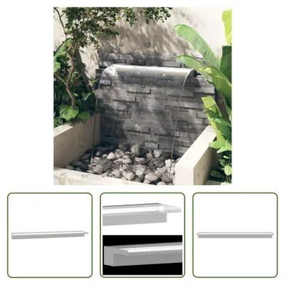 Obrázok produktu pre The Living Store Bazénový vodopád s LED diódami z nehrdzavejúcej ocele 110 cm