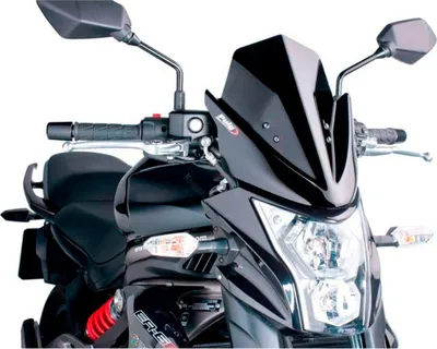 Imagen del producto de Cúpula Puig para motocicletas deportivas sin carenado, color , homologada ABE, compatible con Kawasaki ER-6N
