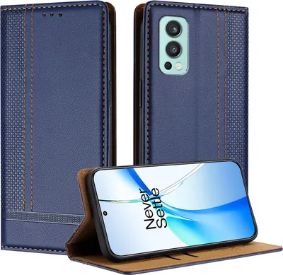 Obrázek produktu pro Pouzdro pro OnePlus Nord 2 kožené flipové pouzdro s funkcí stojánku modré