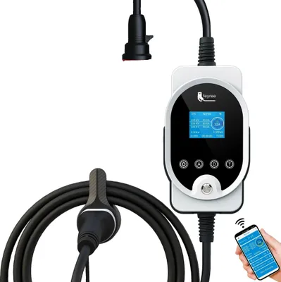Obrázok produktu pre Nabíjačka EV, rýchle nabíjanie 22 kW, nastaviteľný prúd do 32 A, 22KW APP BEZ adaptéra, TYP2